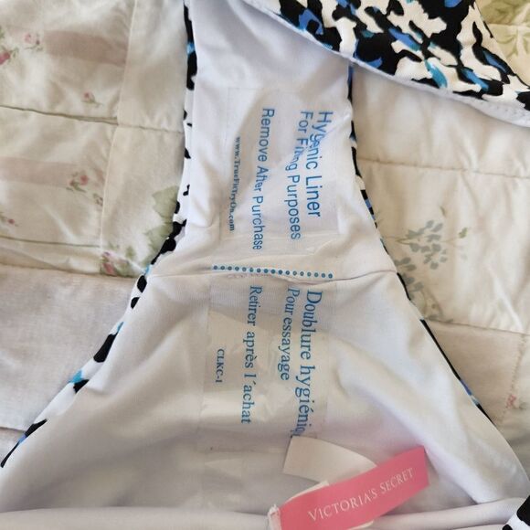 VICTORIA'S Secret Blue and White Leopard Bikini Swimsuit - Picture 4 of 5